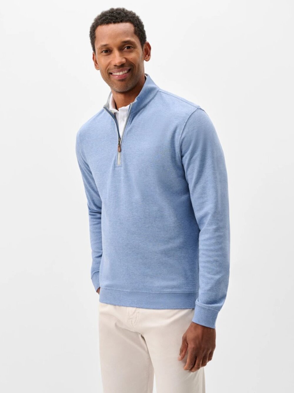 Johnnie-O Sully Quarter Zip Pullover Sweater Golf Athleisure Blue - Medium